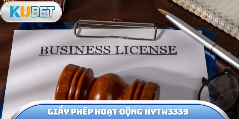 Giấy phép hoạt động Hytw3339